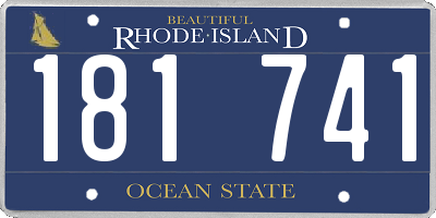RI license plate 181741
