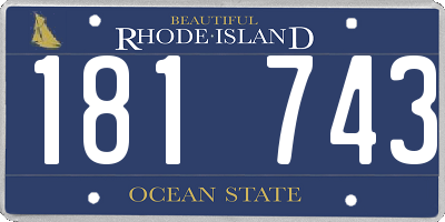 RI license plate 181743