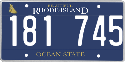 RI license plate 181745