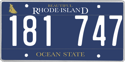 RI license plate 181747