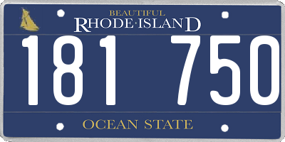 RI license plate 181750