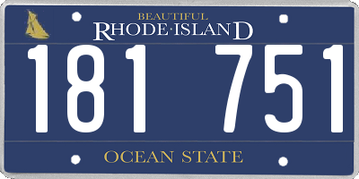 RI license plate 181751