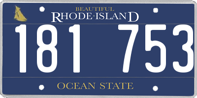 RI license plate 181753