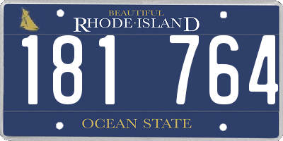 RI license plate 181764