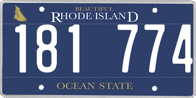 RI license plate 181774