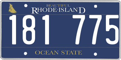 RI license plate 181775
