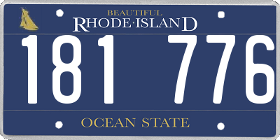 RI license plate 181776