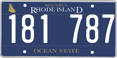 RI license plate 181787