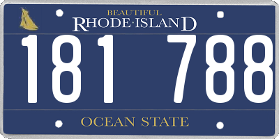 RI license plate 181788