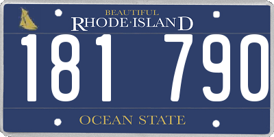 RI license plate 181790