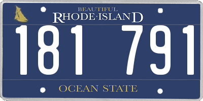 RI license plate 181791