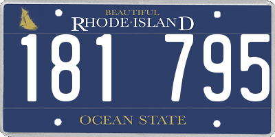 RI license plate 181795