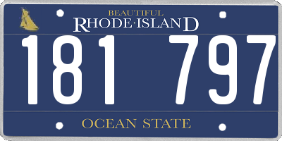 RI license plate 181797