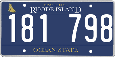 RI license plate 181798