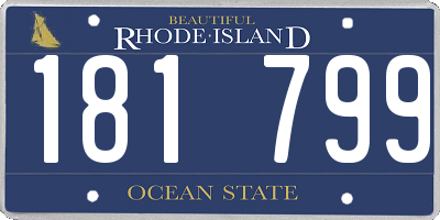 RI license plate 181799