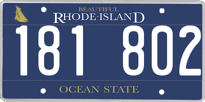 RI license plate 181802