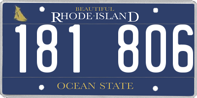 RI license plate 181806