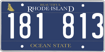 RI license plate 181813