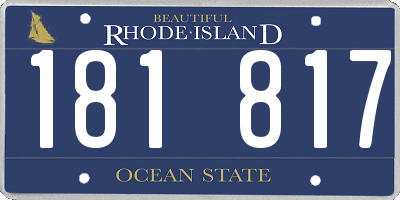 RI license plate 181817