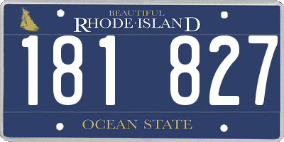 RI license plate 181827