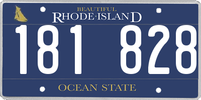 RI license plate 181828