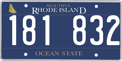 RI license plate 181832