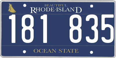 RI license plate 181835
