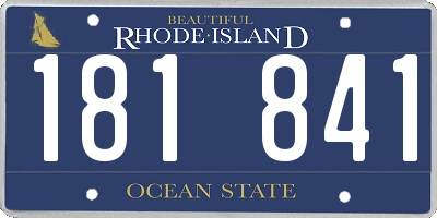 RI license plate 181841