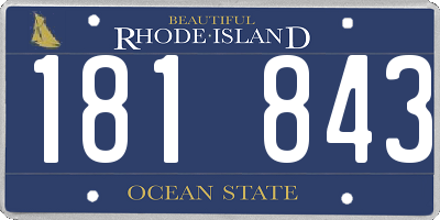 RI license plate 181843
