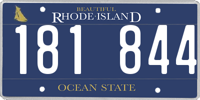 RI license plate 181844