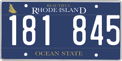 RI license plate 181845