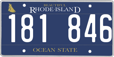 RI license plate 181846