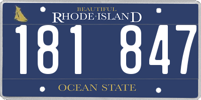 RI license plate 181847