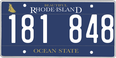 RI license plate 181848