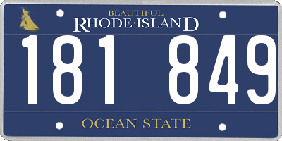 RI license plate 181849