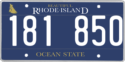 RI license plate 181850