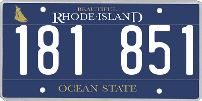 RI license plate 181851