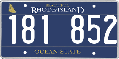 RI license plate 181852
