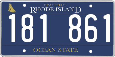 RI license plate 181861