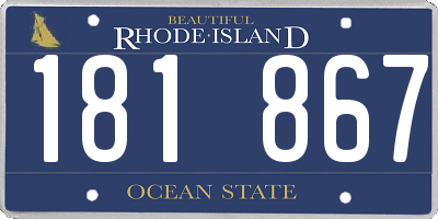 RI license plate 181867