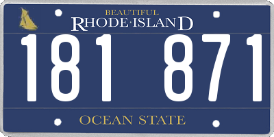 RI license plate 181871