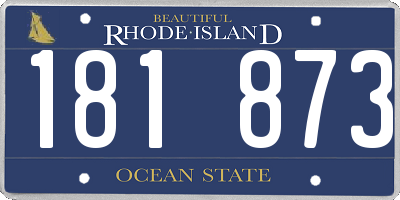 RI license plate 181873