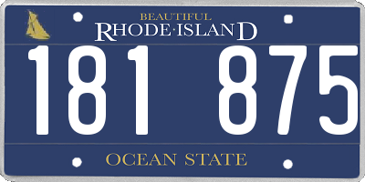 RI license plate 181875