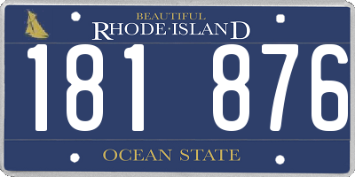 RI license plate 181876