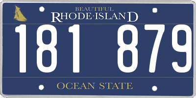 RI license plate 181879