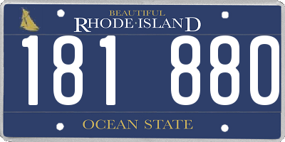 RI license plate 181880