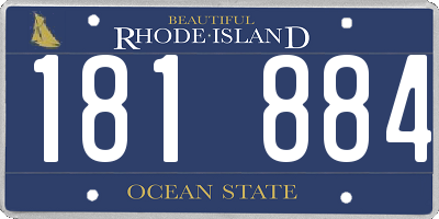 RI license plate 181884