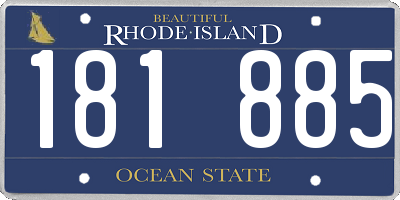 RI license plate 181885