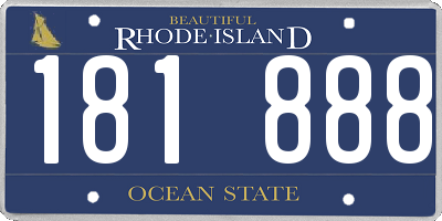 RI license plate 181888