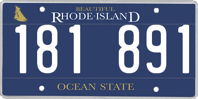RI license plate 181891